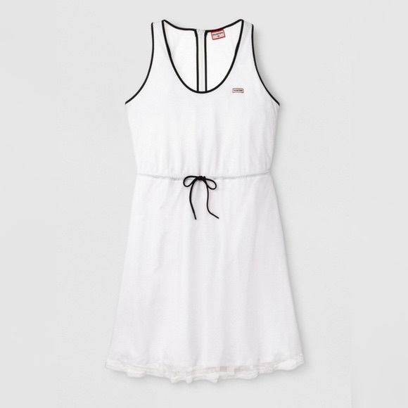 NWOT Hunter For Target White Mesh Drawstring Dress - Picture 6 of 7